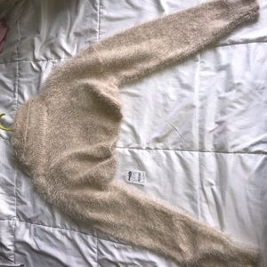 Charlotte Russe Large Cream cropped sweater